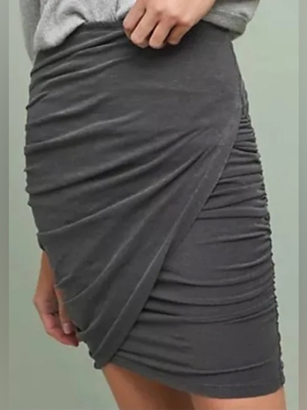 Sundry Ruched Skirt Black Size 0